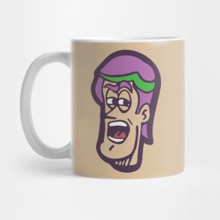 Purple hair cartoon head Mug